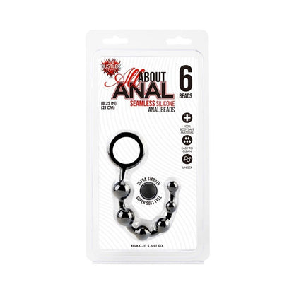 All About Anal Silicone Anal Beads 6 Balls Black-Electric Eel-Sexual Toys®