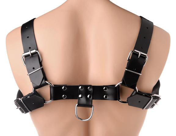 English Bull Dog Harness Black Leather-Strict Leather-Sexual Toys®