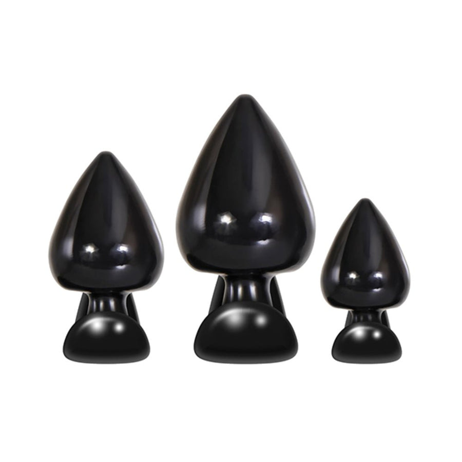 Evolved Anal Delights Butt Plug Set Of 3 - Black-Evolved-Sexual Toys®