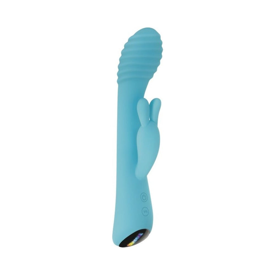 Evolved Aqua Bunny 9 Shaft Function 9 Clit Stim Functions Rechargeable Silicone Waterproof Teal-Evolved-Sexual Toys®