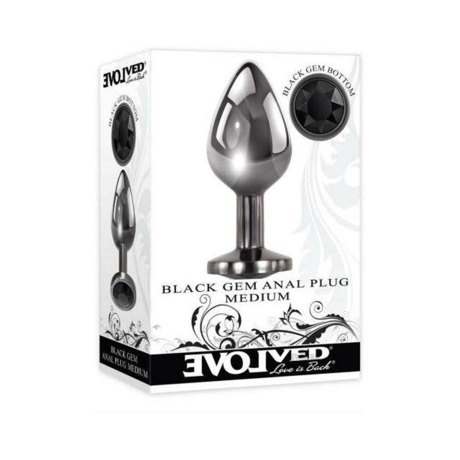 Evolved Black Gem Anal Plug Medium-Evolved-Sexual Toys®