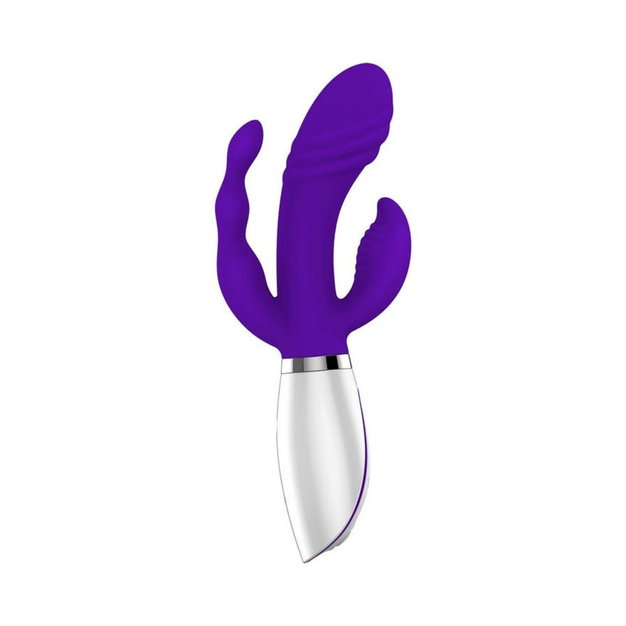 Evolved Disco Triple Play Purple Silicone Rechargeable-Evolved-Sexual Toys®