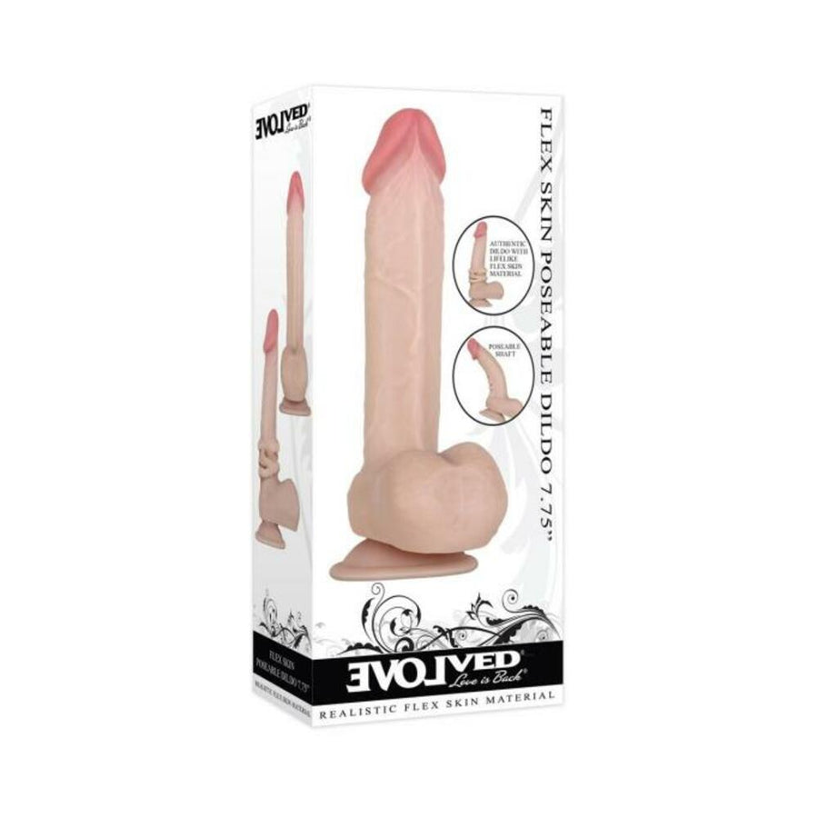 Evolved Flex Skin Poseable Dildo 7.75&quot; - Light-Evolved-Sexual Toys®
