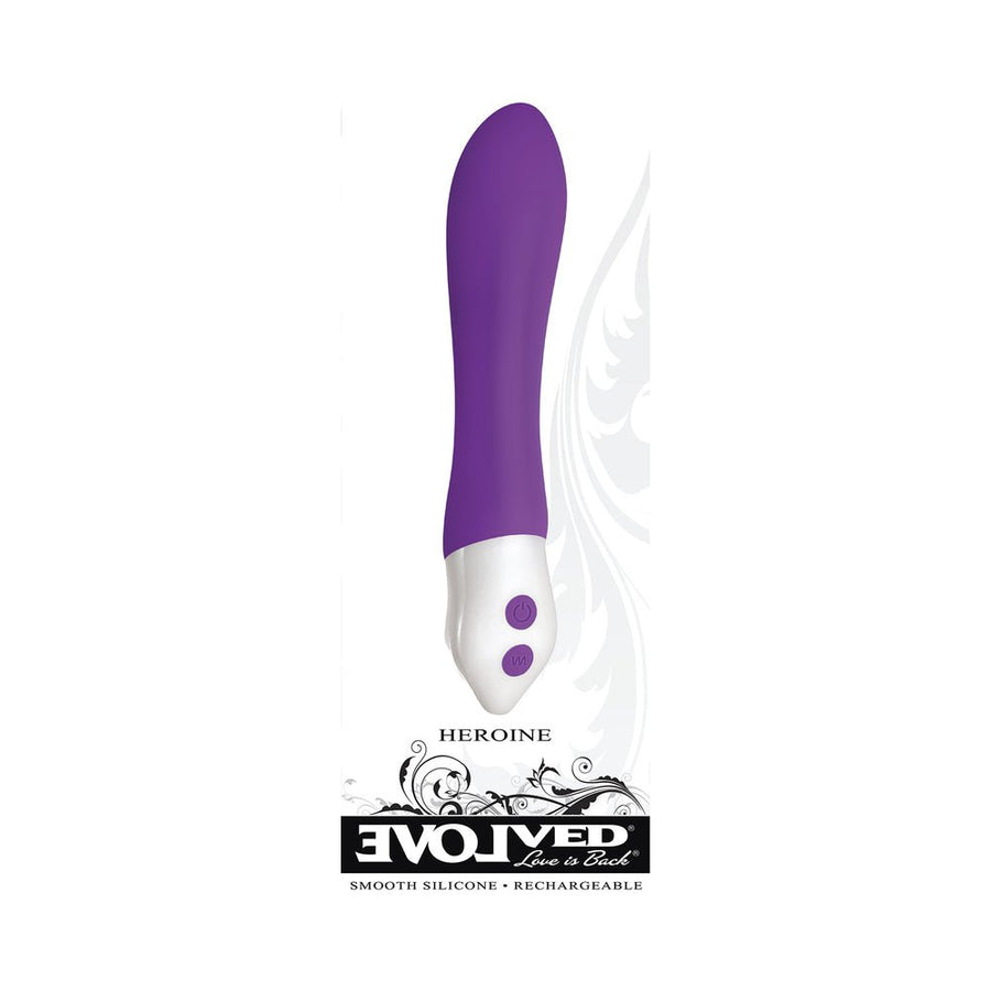 Evolved Heroine Silicone Vibe 7 Speeds And Functions Usb Rechargeable Cord Included Waterproof Purpl-Evolved-Sexual Toys®