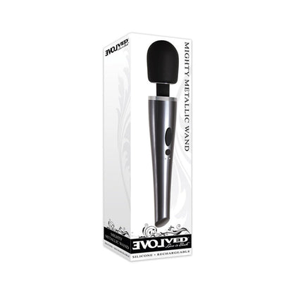 Evolved Mighty Metallic Wand 8 Vibrating Function Usb Rechargeable Cord Included Waterproof-Evolved-Sexual Toys®