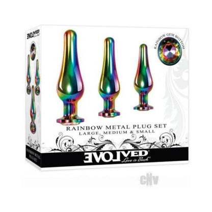 Evolved Rainbow Metal Plug Set-Evolved-Sexual Toys®