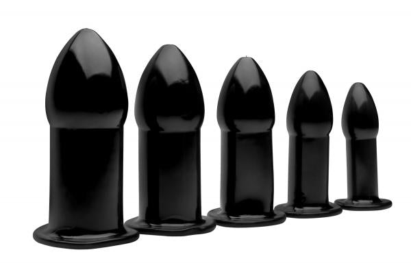 Expansion Anal Dilator Set Butt Plug Training Kit Black 5 Plug Plugs-Master Series-Sexual Toys®