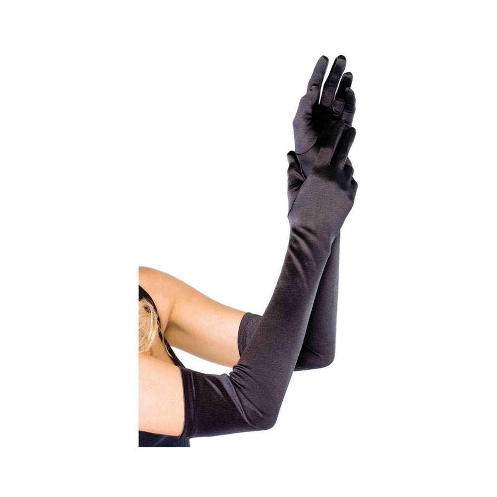 Extra Long Satin Gloves O/s Black-blank-Sexual Toys®