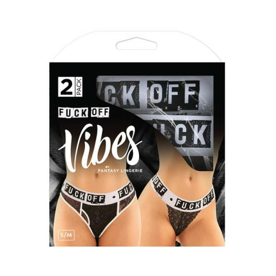 Fantasy Lingerie Vibes Fuck Off Buddy Pack 2 pc. Lace Boyfriend Brief &amp; Lace Thong-blank-Sexual Toys®