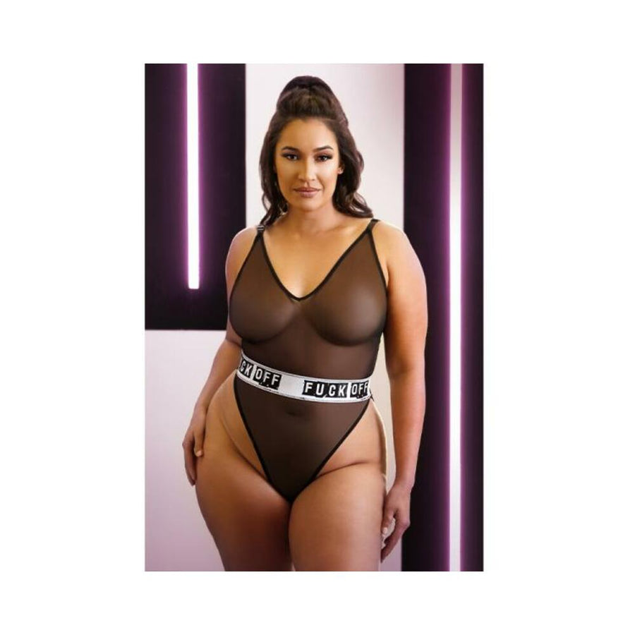 Fantasy Lingerie Vibes Fuck Off Cheeky Mesh Playsuit-blank-Sexual Toys®