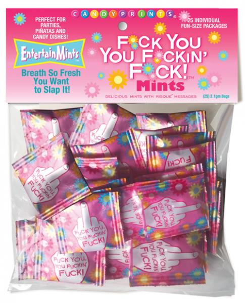 F*ck You You F*ckin F*ck Mints Bag Of 25 Fun Size Packages-Candy Prints-Sexual Toys®