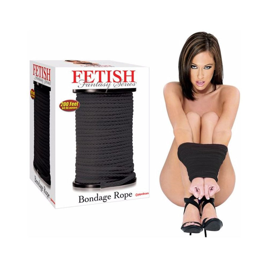 Fetish Fantasy Bondage Rope 200 Ft Black-Pipedream-Sexual Toys®