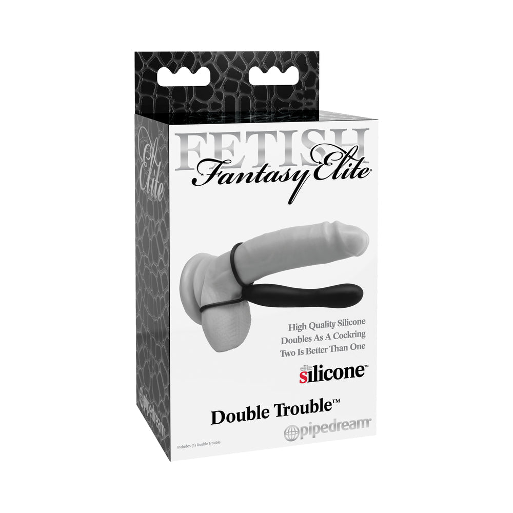 Fetish Fantasy Elite Double Trouble Black Strap On-blank-Sexual Toys®