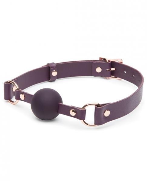 Fifty Shades Cherished Leather Ball Gag Purple-Cherished-Sexual Toys®
