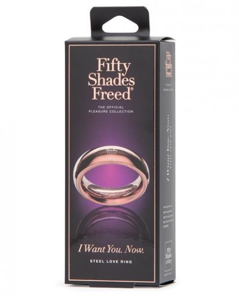 Fifty Shades Freed I Want You Now Steel Love Ring-Fifty Shades Freed-Sexual Toys®