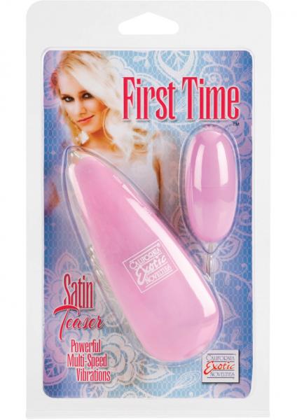 First Time Satin Teaser Remote Control Bullet Pink-blank-Sexual Toys®