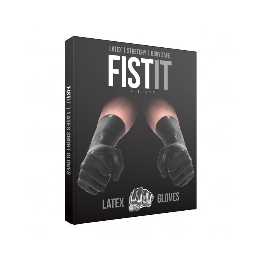 Fist-It Latex Short Gloves - Black-Shots-Sexual Toys®