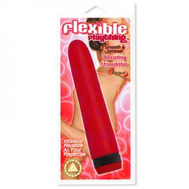 FLEXIBLE PLAYTHING 7 INCH VIBRATOR RED-blank-Sexual Toys®