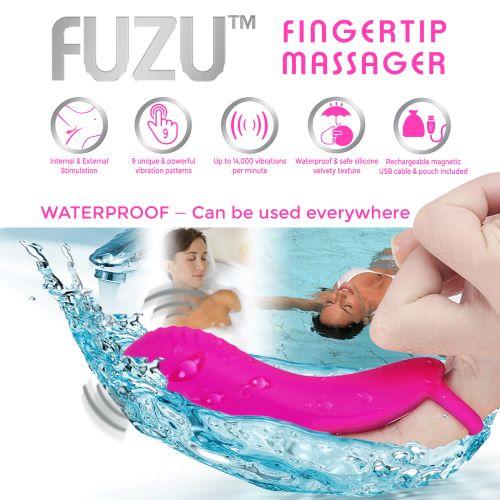 Fuzu Vibrating Rechargeable Fingertip Massager Pink-Fuzu-Sexual Toys®