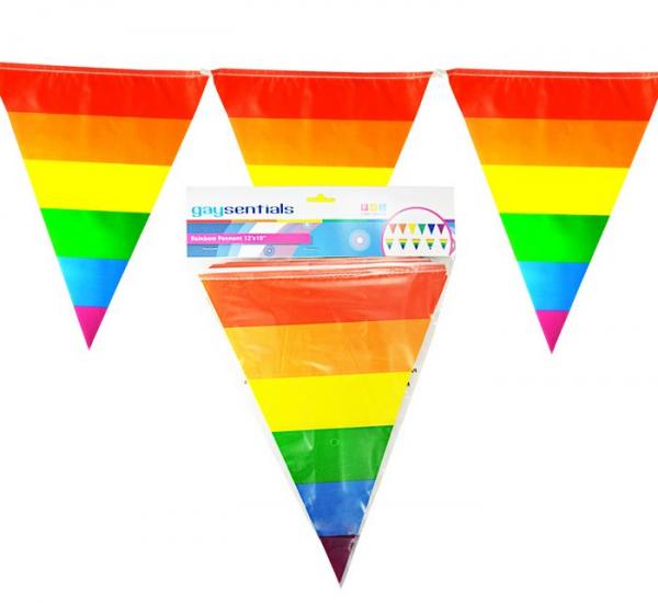 Gaysentials Rainbow Striped Pennants Decoration 12 Feet-Gaysentials Pride Goods-Sexual Toys®