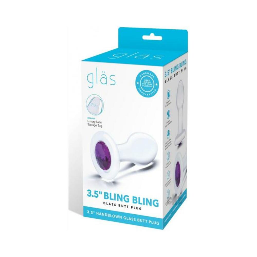 Glas 3.5" Bling Bling Glass Butt Plug-Electric Eel-Sexual Toys®
