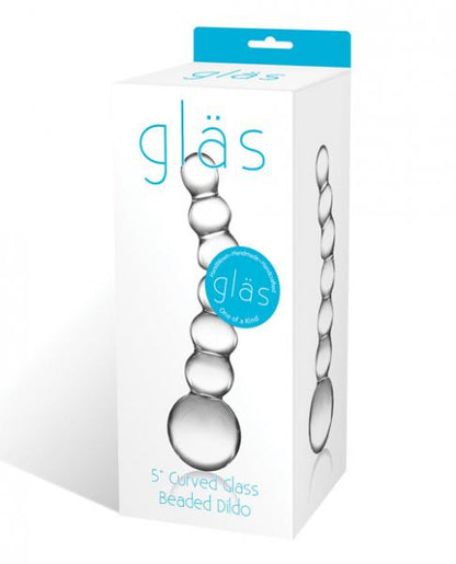 Glas 5 inches Curved Glass Beaded Dildo Clear-Electric Eel-Sexual Toys®