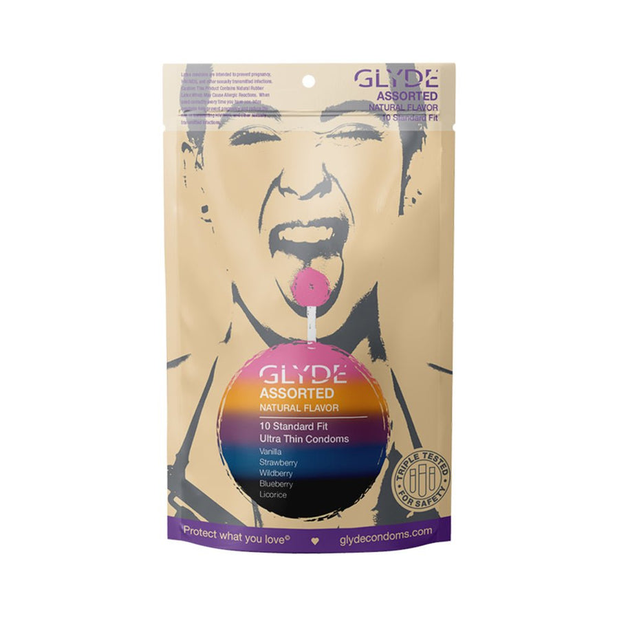 Glyde Ultra Natural Flavor Condom 10pk Asst-blank-Sexual Toys®