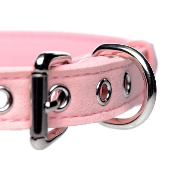 Golden Kitty Cat Bell Collar - Pink/silver-Master Series-Sexual Toys®