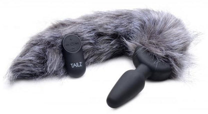 Gray Remote Control Vibrating Fox Tail Anal Plug-Tailz-Sexual Toys®