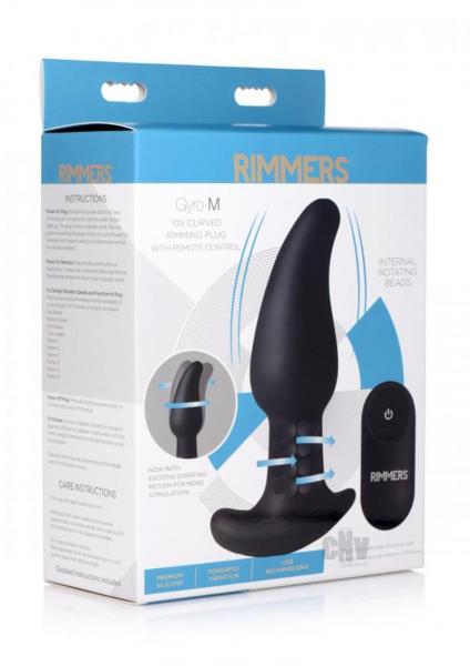 Gyro-m 10x Curved Rimming Plug With Remote Control-blank-Sexual Toys®