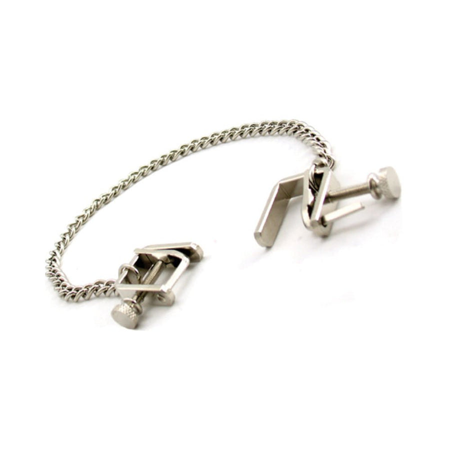 H2H Nipple Clamps Press With Chain Chrome-PHS International-Sexual Toys®