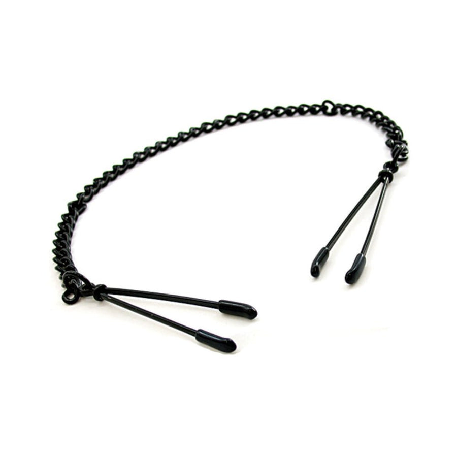H2h Nipple Clamps Tweezer With Chain (black)-PHS International-Sexual Toys®