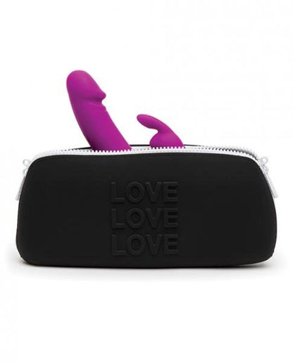 Happy Rabbit Love Storage Zip Bag Medium Black-Lovehoney-Sexual Toys®