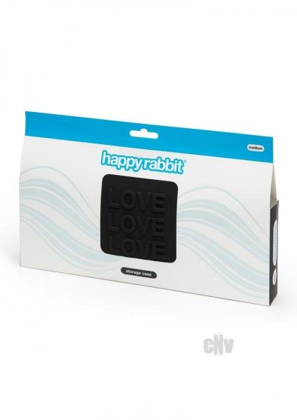 Happy Rabbit Love Storage Zip Bag Medium Black-Lovehoney-Sexual Toys®