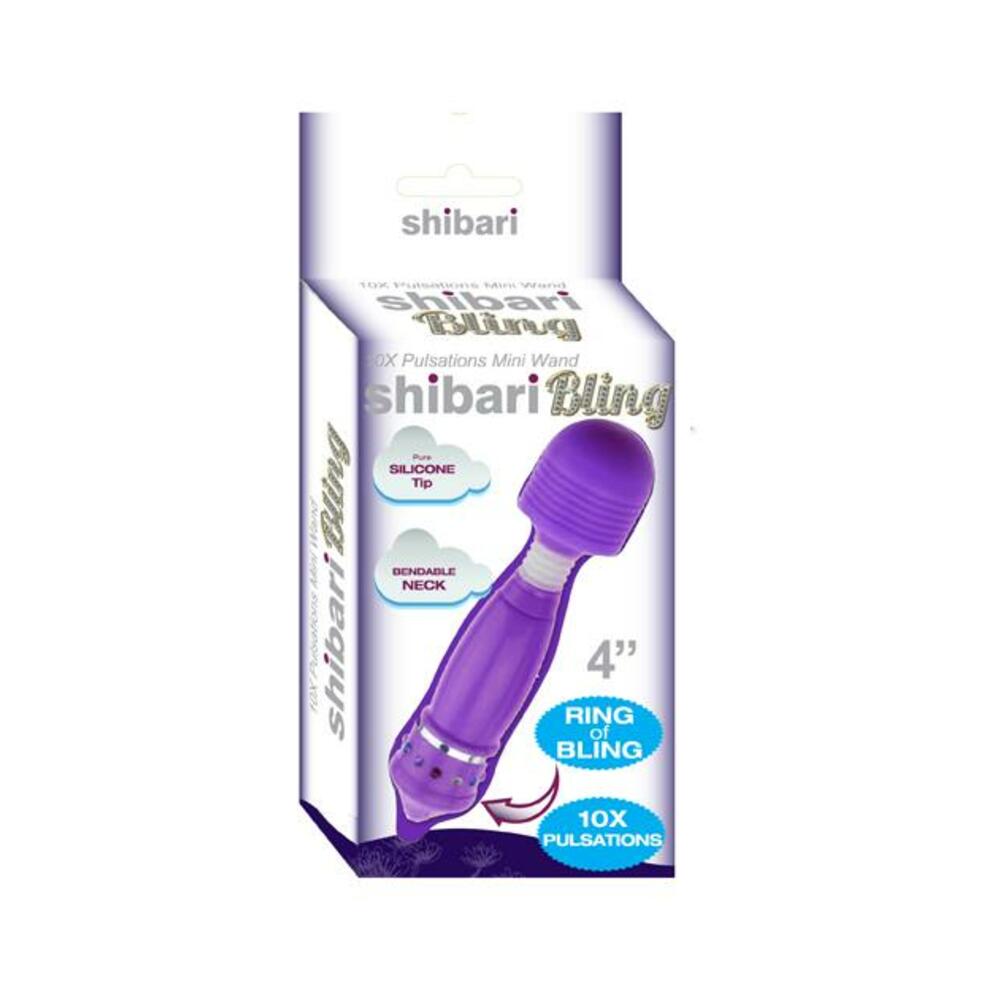 Hello Sexy Bling Mini Wand Rechargeable 10x Purple-blank-Sexual Toys®