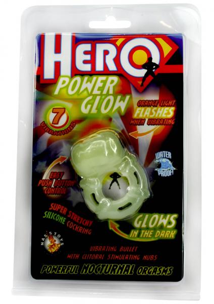 Hero Power Glow Glow In The Dark Cockring Waterproof Green-blank-Sexual Toys®