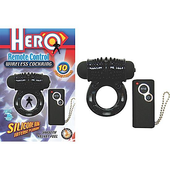 Hero Remote Control Wireless Cock Ring Black-blank-Sexual Toys®