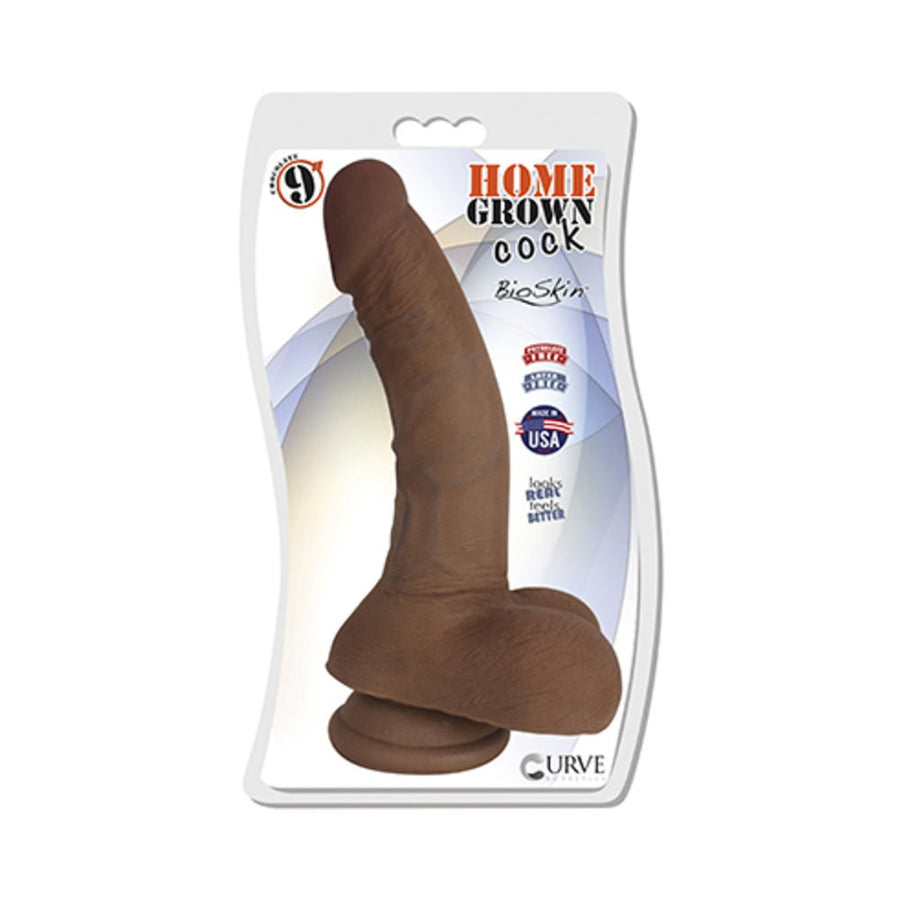 Home Grown Cock 9 inches Chocolate Brown Dildo-Curve Novelties-Sexual Toys®