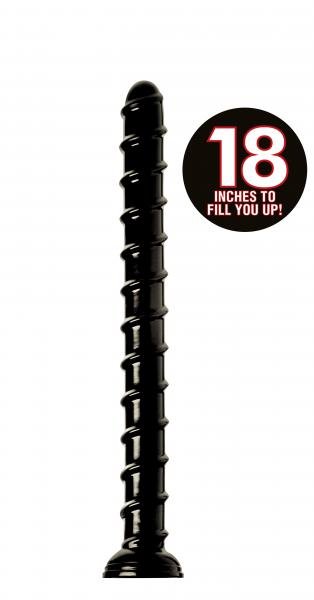 Hosed 18 Inches Swirl Anal Snake Black-Hosed-Sexual Toys®