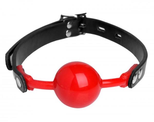 Hush Red Silicone Ball Gag Matte Finish - O/S-Master Series-Sexual Toys®