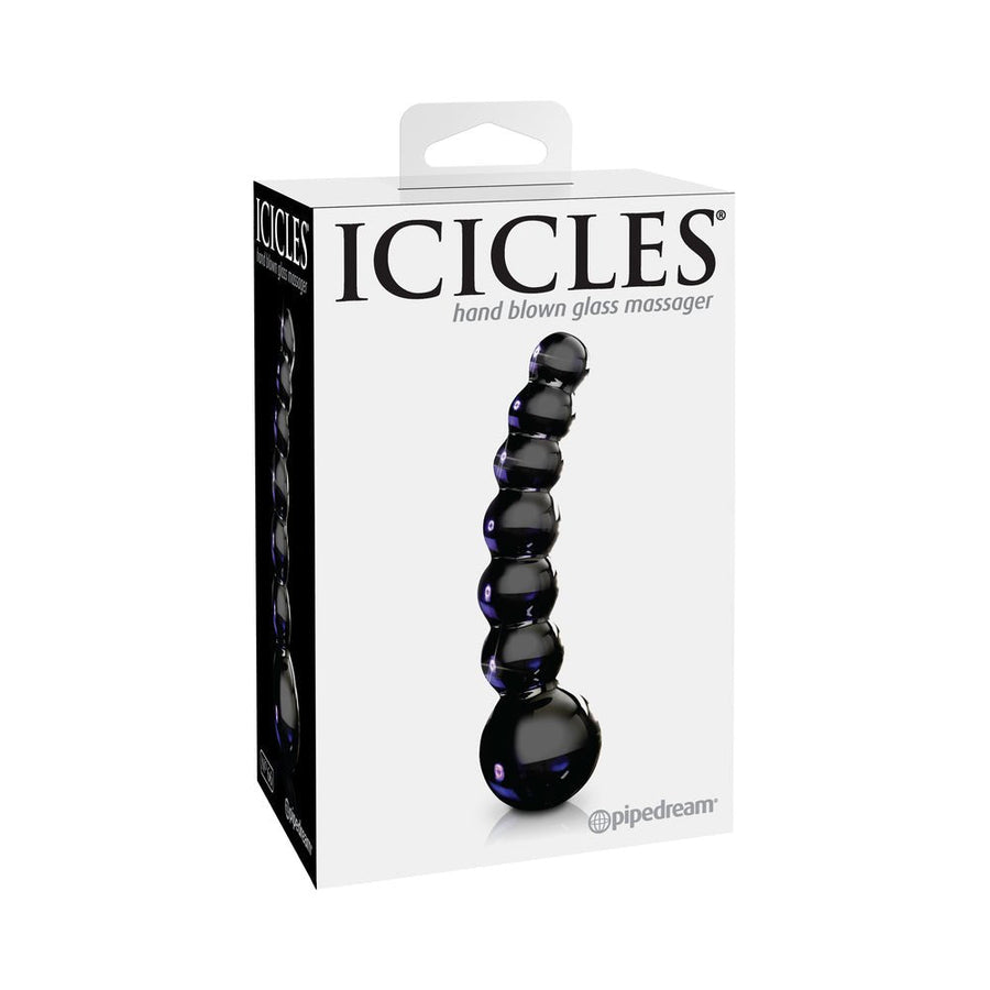 Icicles No 66 Glass Massager Black-Icicles Glass Massager-Sexual Toys®