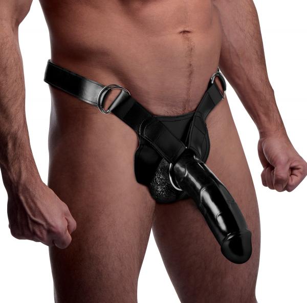 Infiltrator II Hollow Strap On With 9 Inches Dildo Black-Master Series-Sexual Toys®