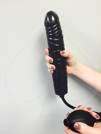 Inflatable Dildo 11 inches Black-Trinity Vibes-Sexual Toys®