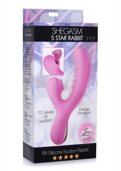 8x Silicone Suction Rabbit - Pink-Inmi-Sexual Toys®