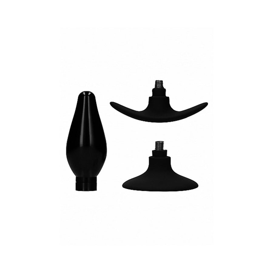 Interchangeable Butt Plug Set - Rounded Medium - Black-Shots-Sexual Toys®