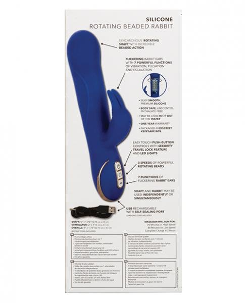 Jack Rabbit Rotating Beaded Rabbit Vibrator Blue-Jack Rabbit-Sexual Toys®