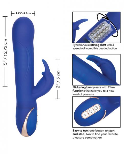 Jack Rabbit Rotating Beaded Rabbit Vibrator Blue-Jack Rabbit-Sexual Toys®
