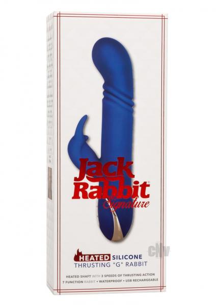 Jack Rabbit Signature Heated Silicone Thrusting G Rabbit - Blue-Jack Rabbits-Sexual Toys®