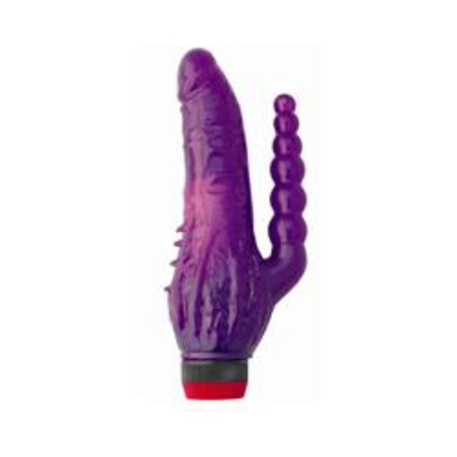 Jelly Caribbean Tango Double Dong Purple Vibrator-Golden Triangle-Sexual Toys®