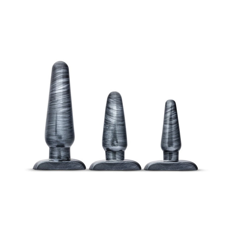Jet Anal Trainer Kit Carbon Metallic Black 3 Butt Plugs-Blush-Sexual Toys®